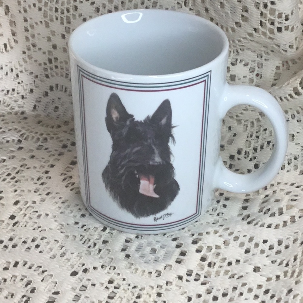 Black Scottish Terrier Dog Mug Vintage Rare Find